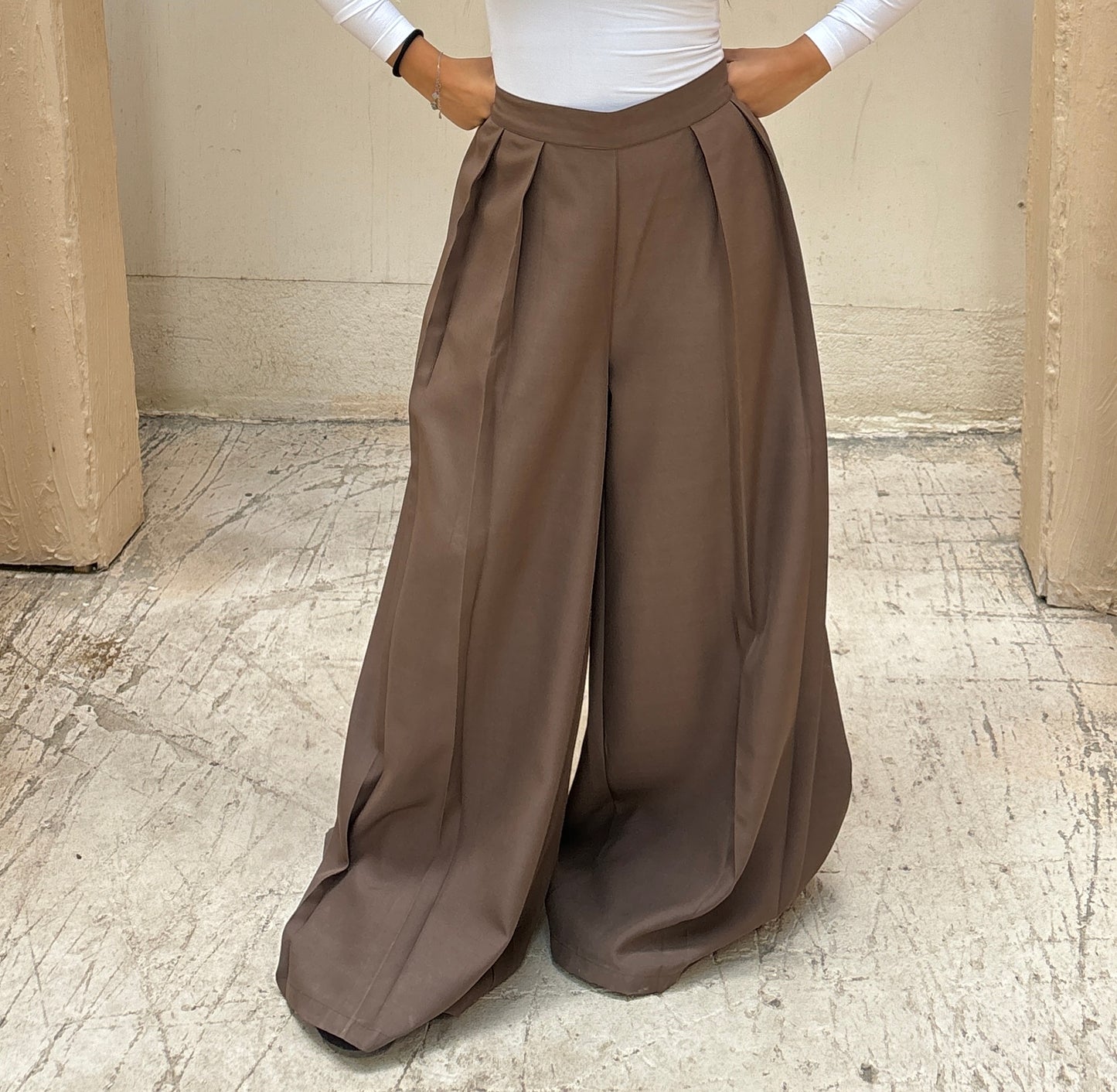 Wide skirt pants