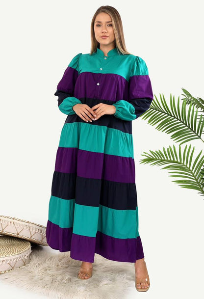colorful tiered dress