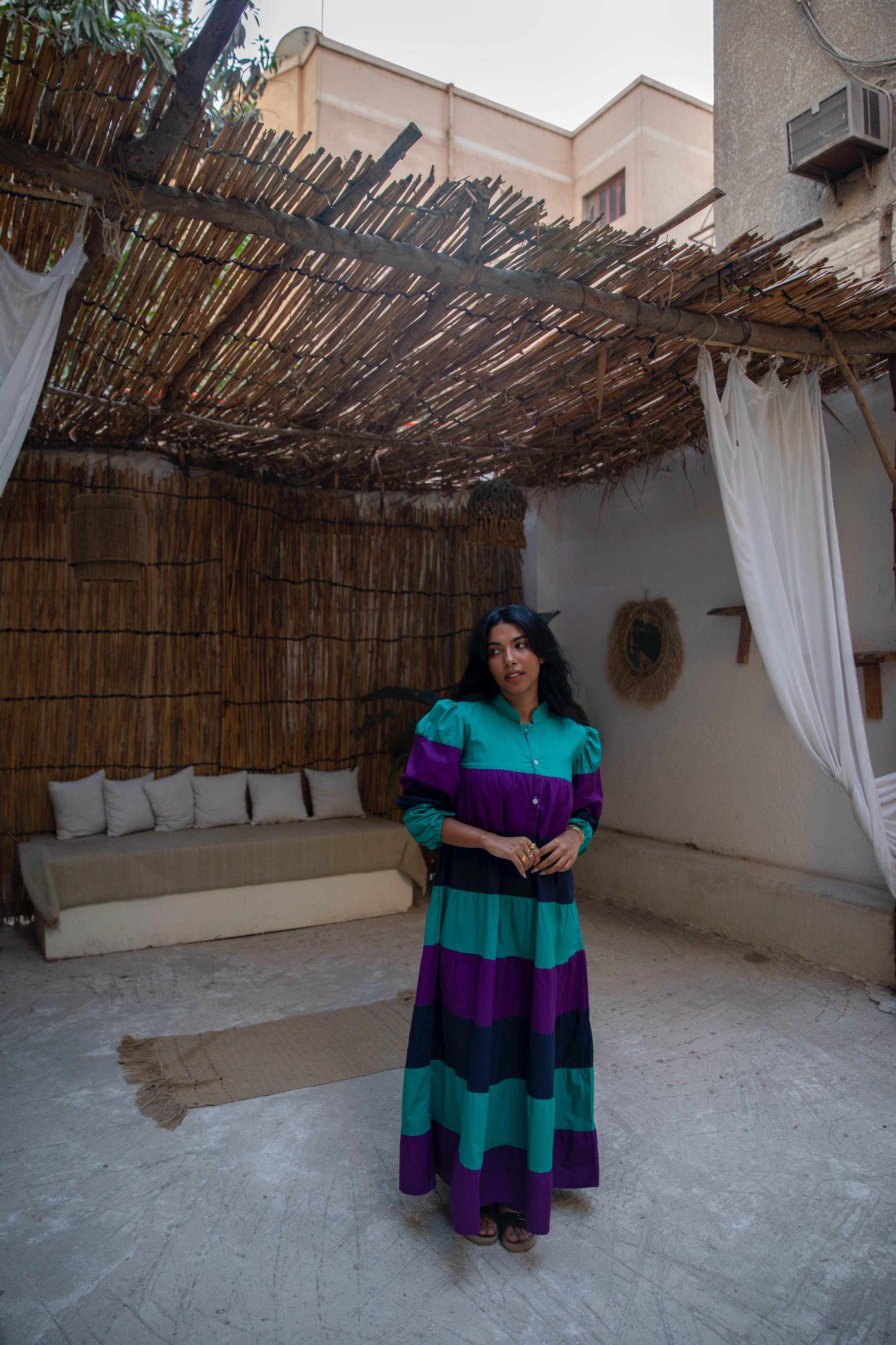 colorful tiered dress