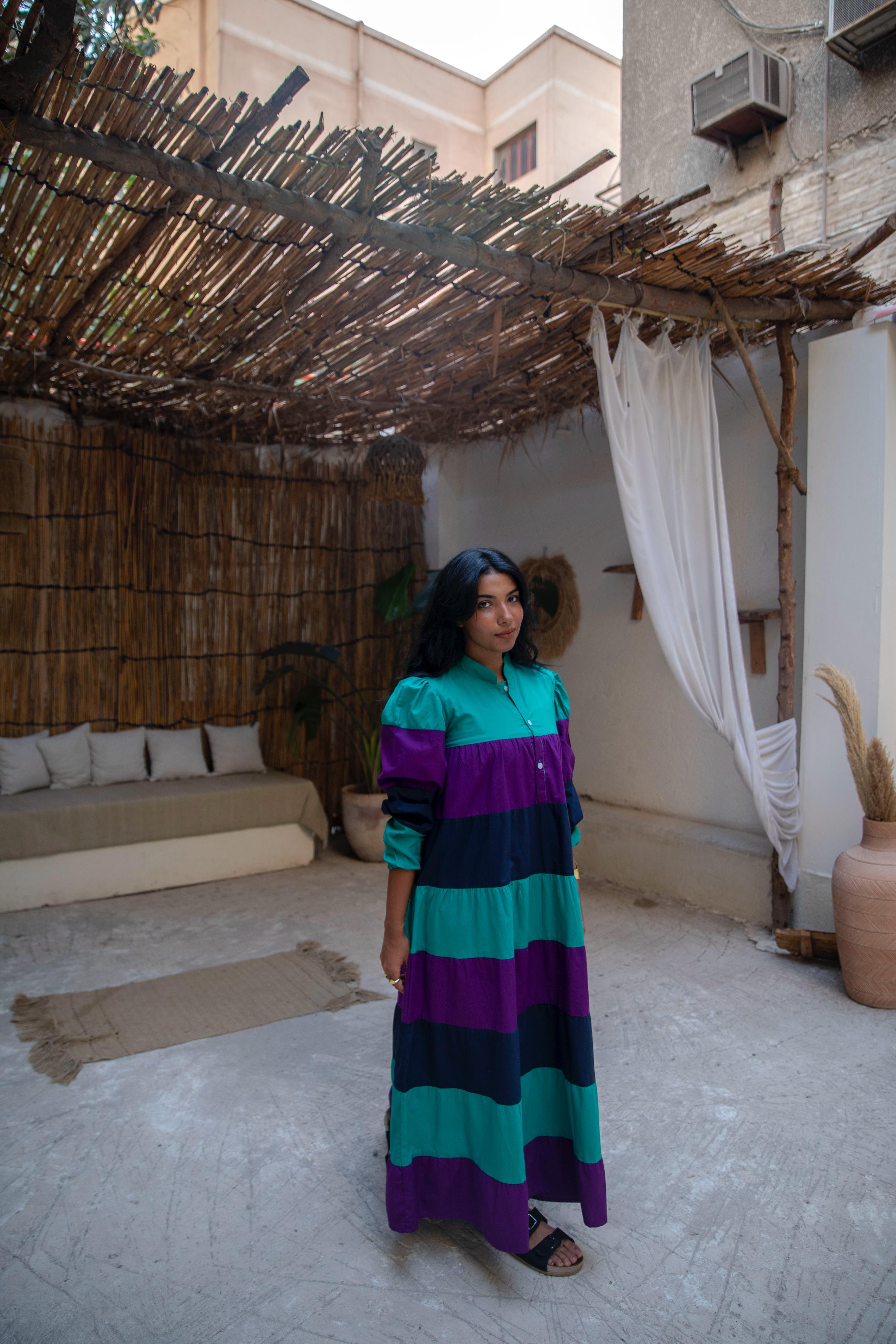 colorful tiered dress