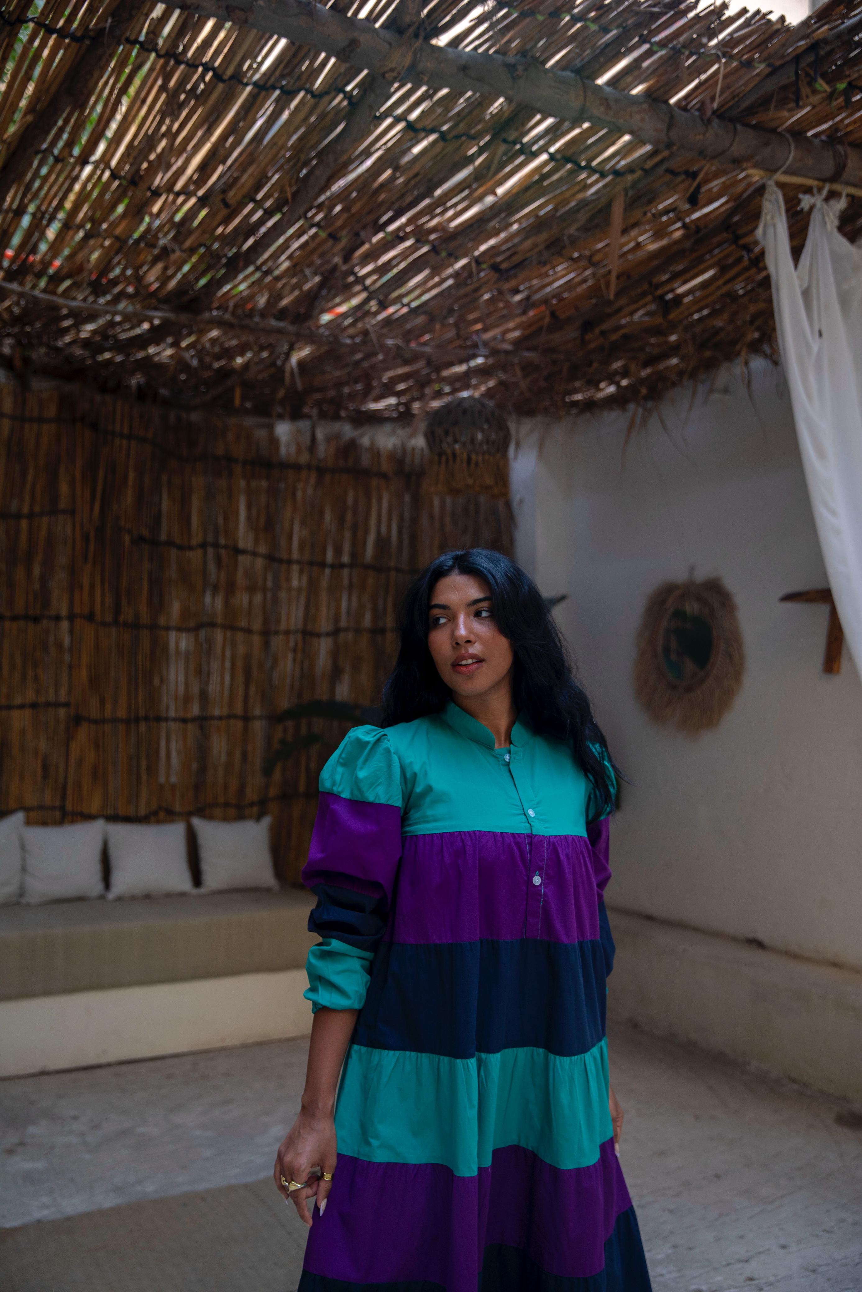 colorful tiered dress