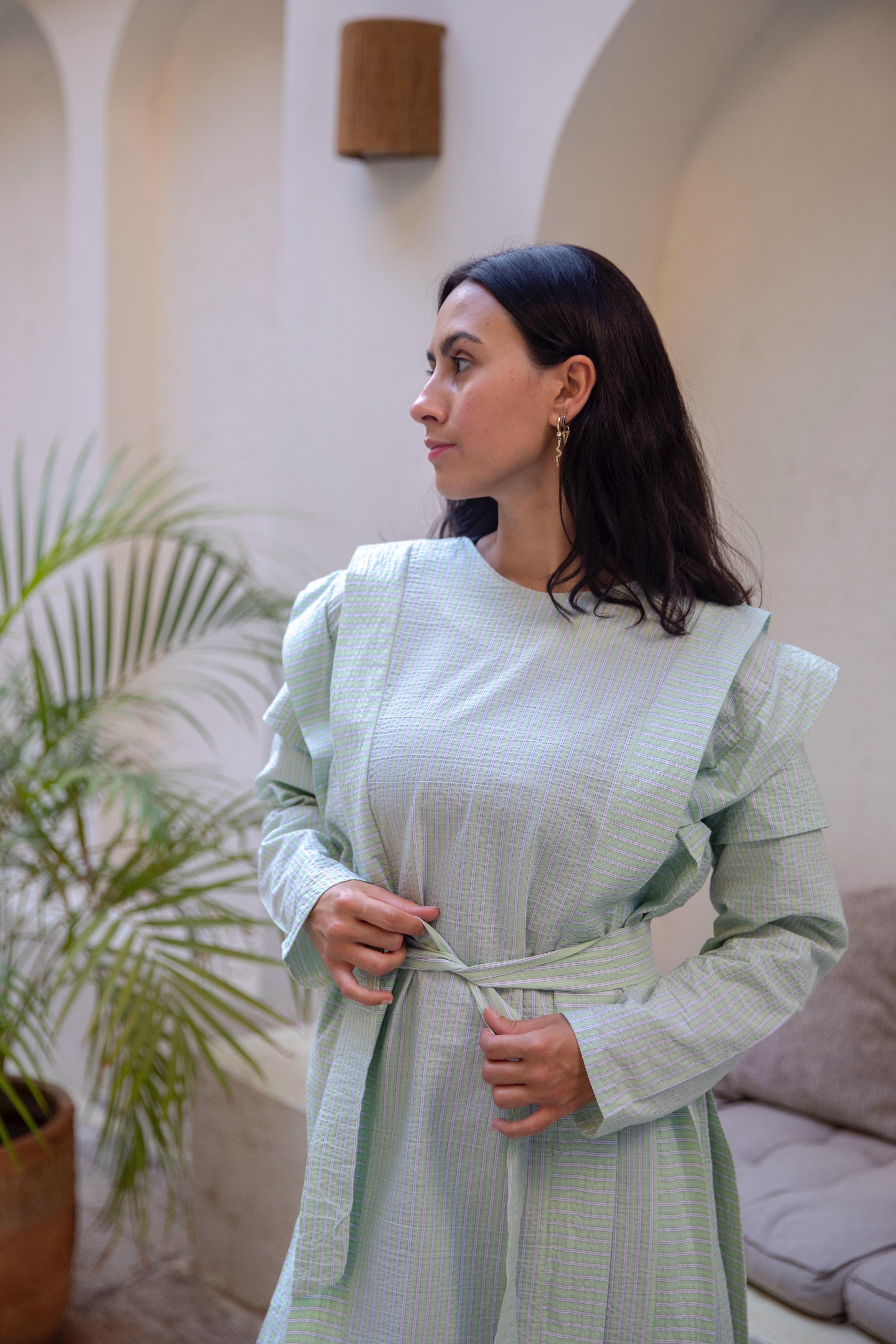 princess dress in mint