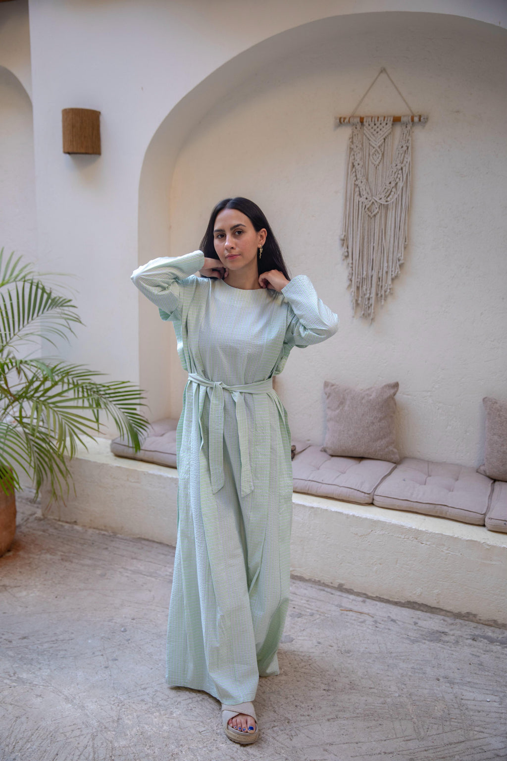 princess dress in mint