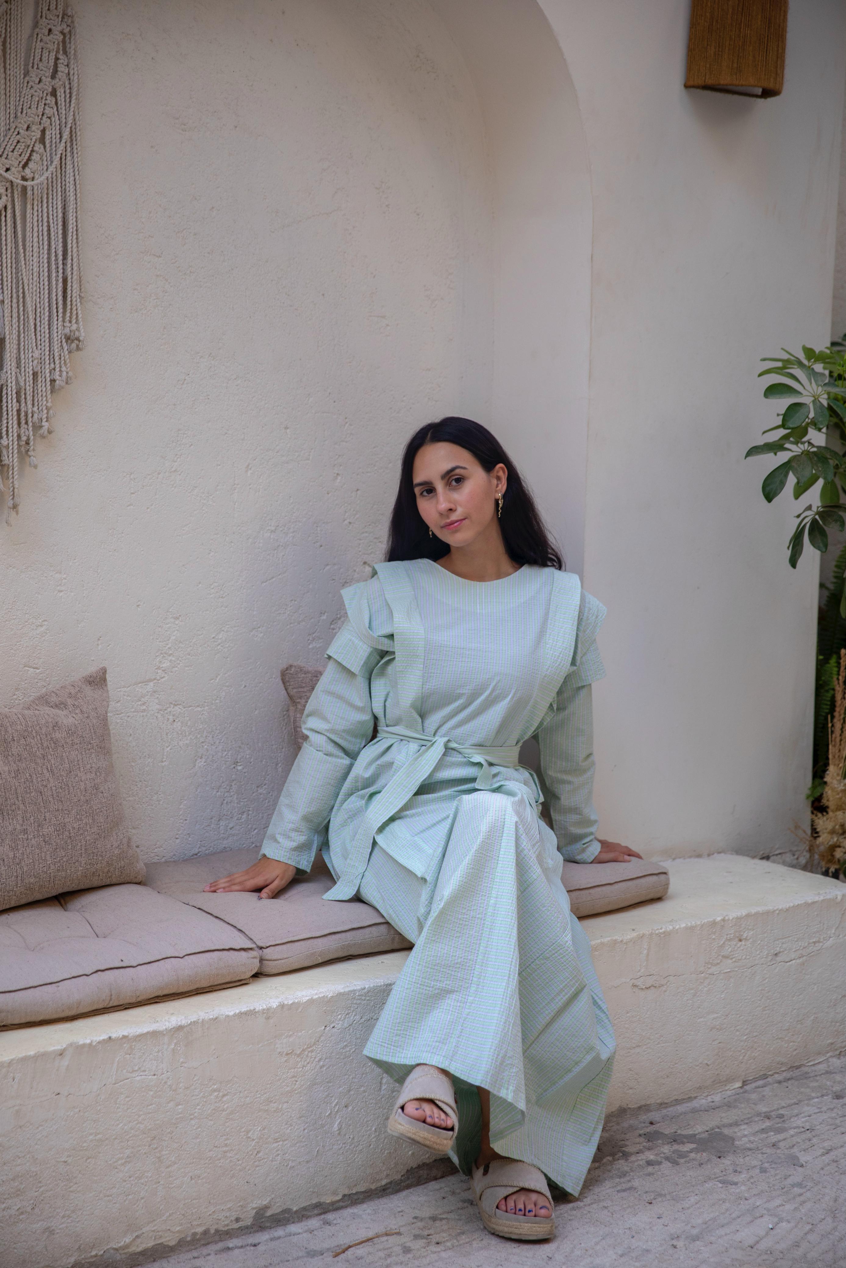 princess dress in mint