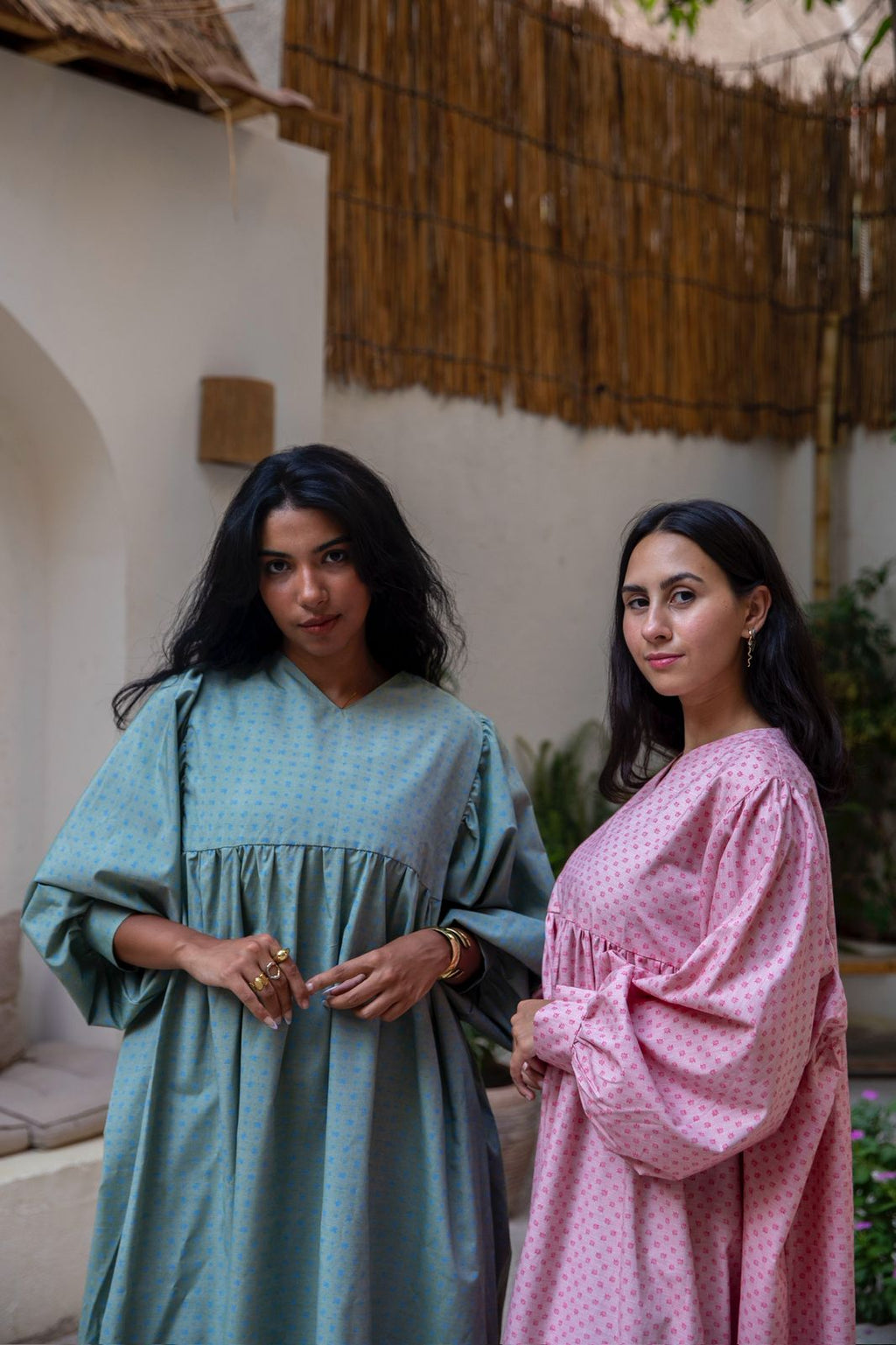 dotted dress in mint