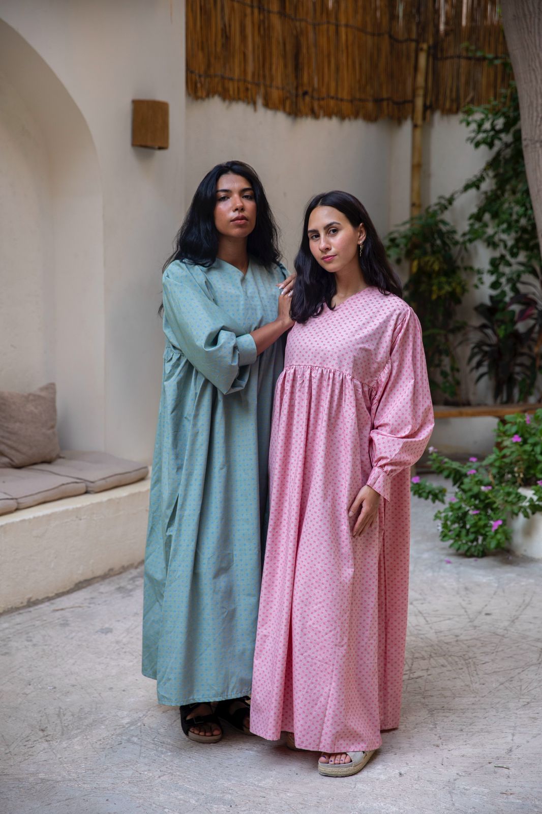 dotted dress in pink