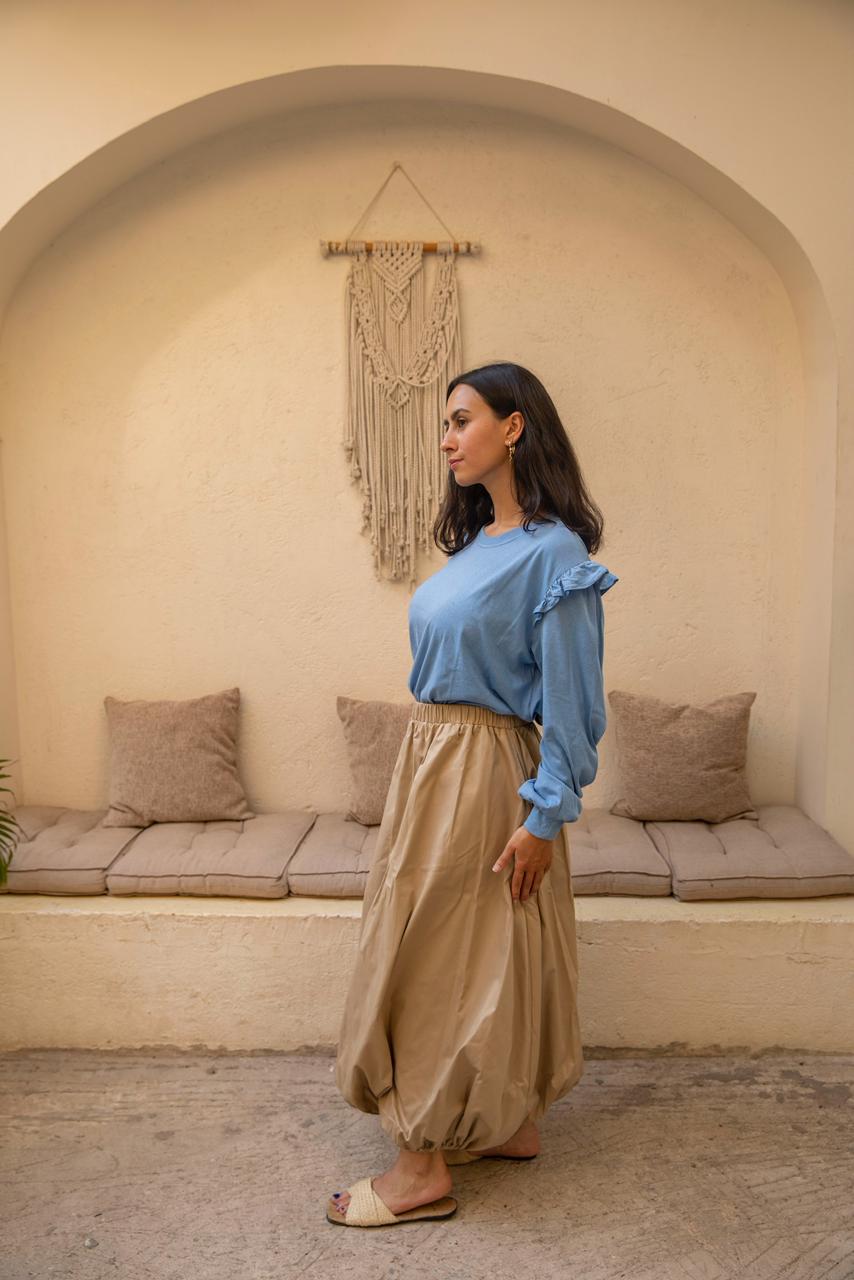 Baloon skirt in beige