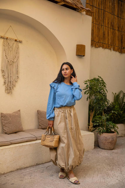Baloon skirt in beige