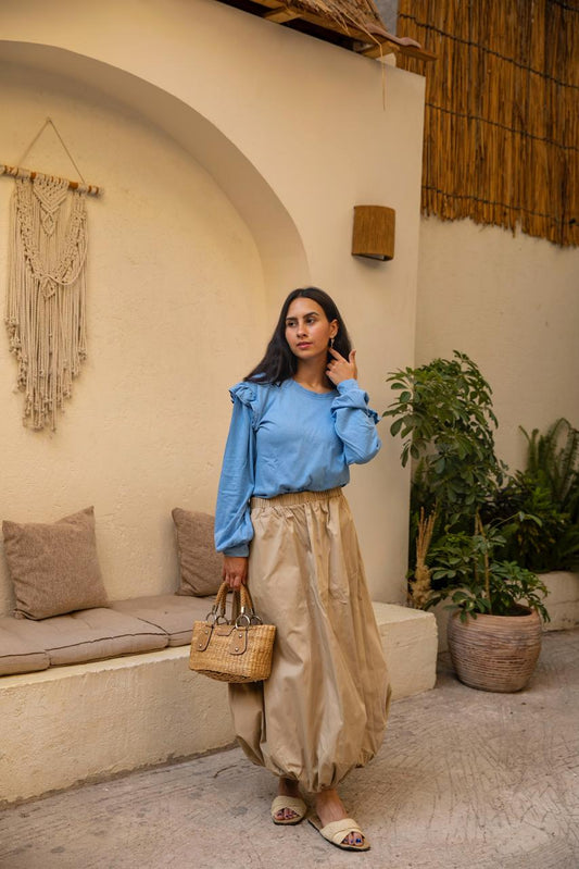 Baloon skirt in beige