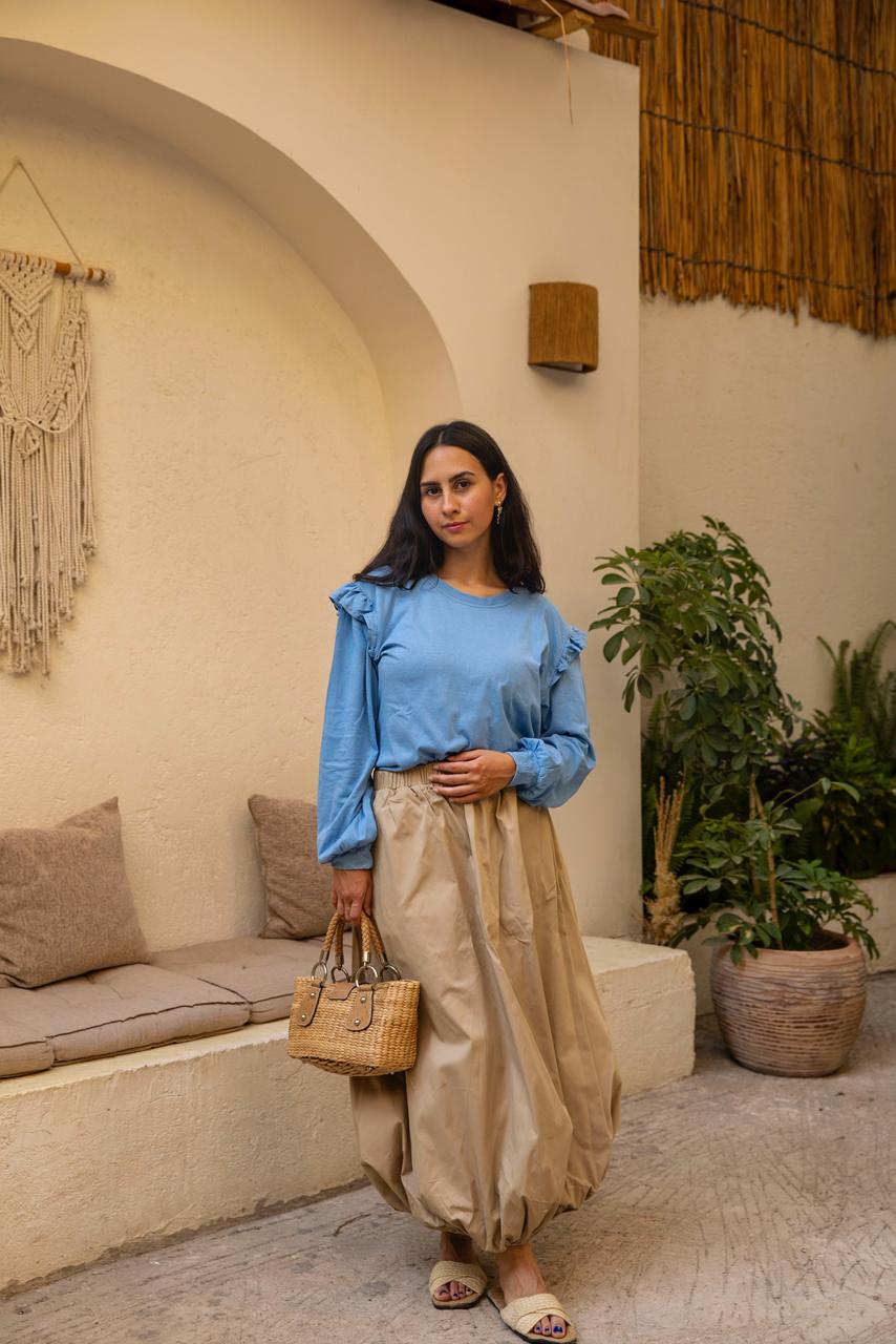 Baloon skirt in beige