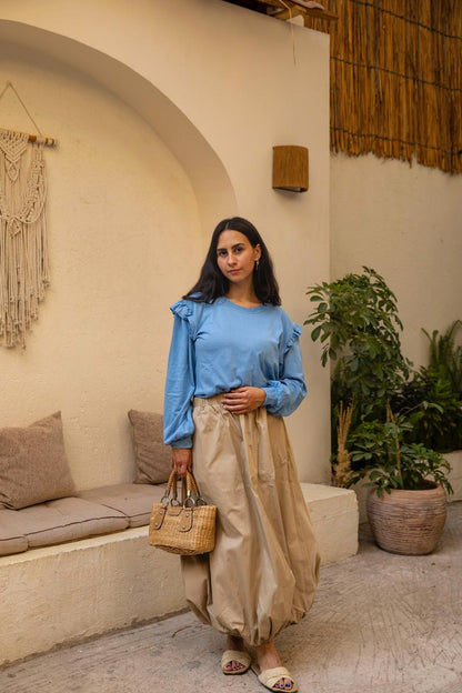 Baloon skirt in beige