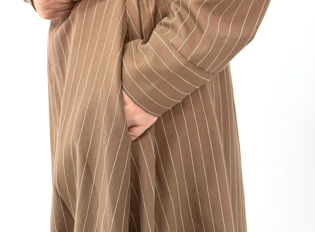 Pinstripe Draped Skirt
