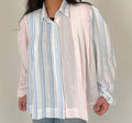 Striped Blouse – Multi Color - Powder Blue & Blush
