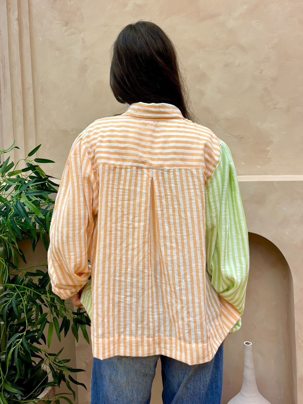 Peach Stripe Blouse