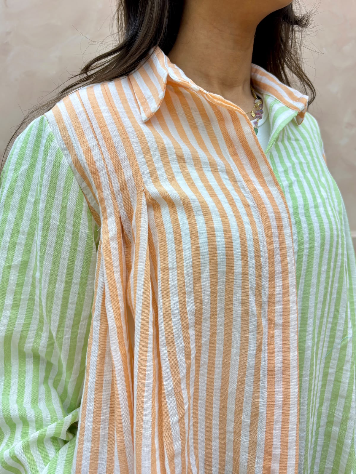 Peach Stripe Blouse