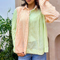 Peach Stripe Blouse