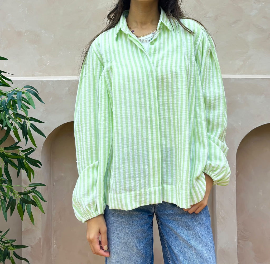 Pistachio Stripe Blouse