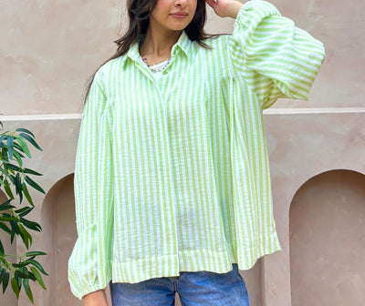 Pistachio Stripe Blouse