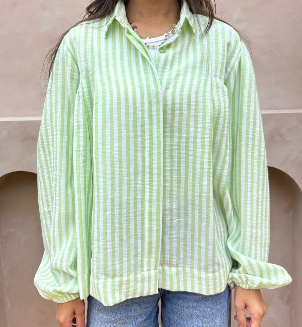 Pistachio Stripe Blouse