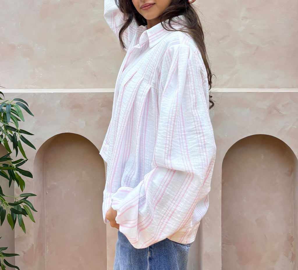Blush Stripe Blouse