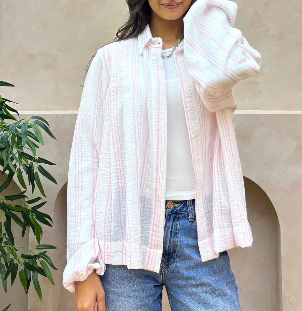 Blush Stripe Blouse