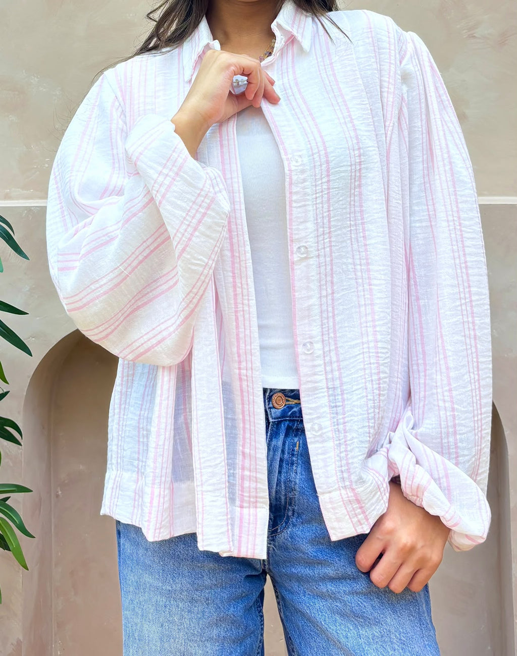 Blush Stripe Blouse