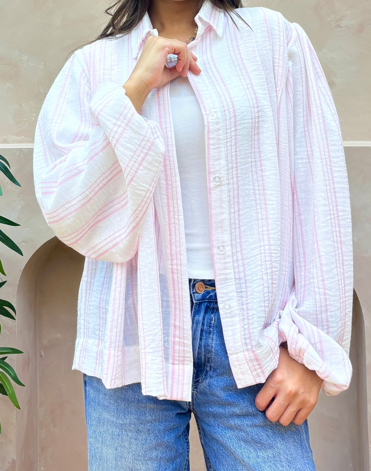 Blush Stripe Blouse