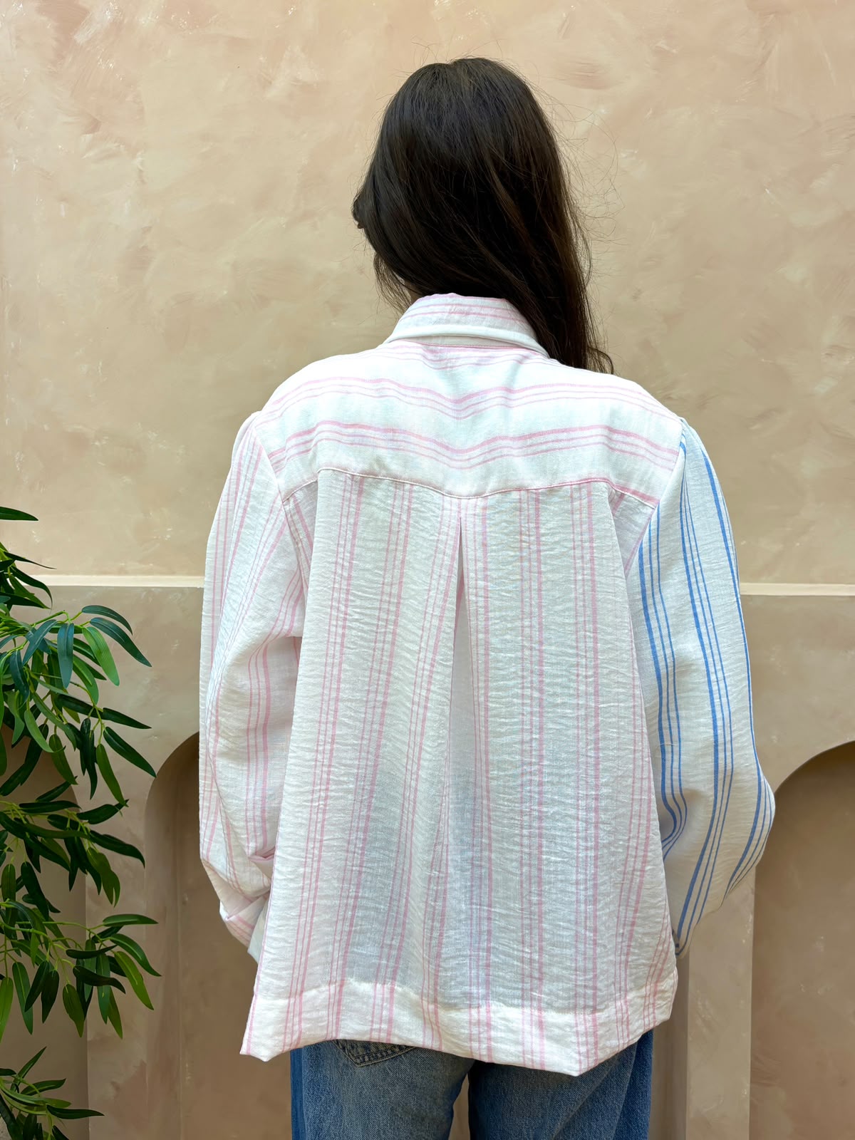 Blush Blue Stripped Blouse