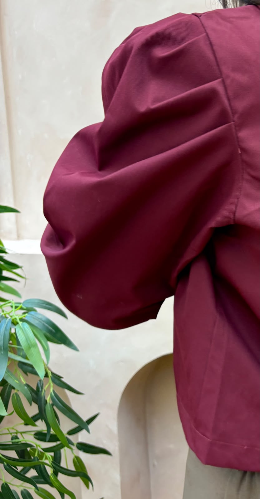 Statement Jacket - Burgundy