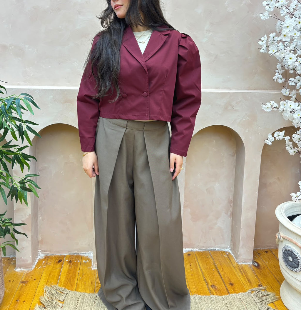 Statement Jacket - Burgundy