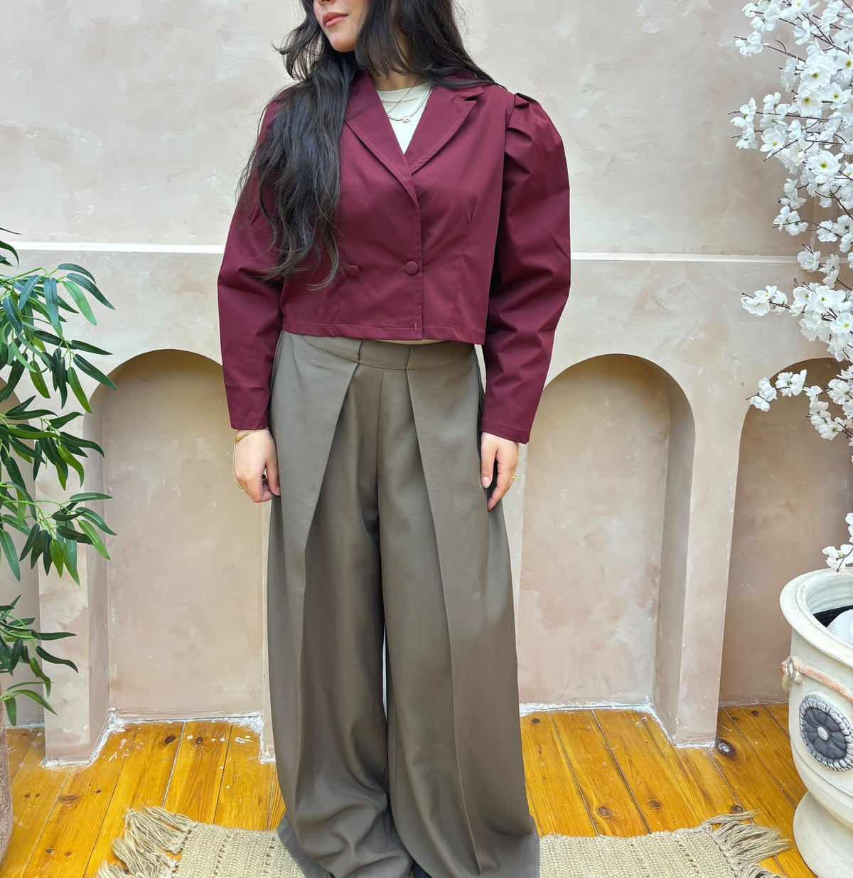 Statement Jacket - Burgundy